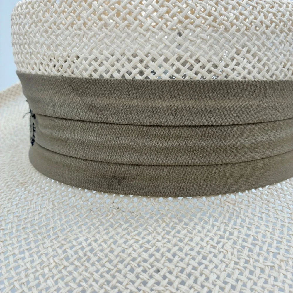 Pelican Hill Golf Club Straw Hat Ribbon Flower Accent Resort Style‎
